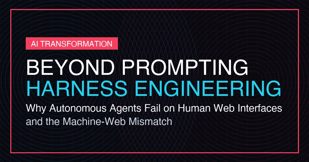 Beyond Prompting: The Architecture of Harness Engineering and the Machine-Web Mismatch